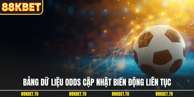 Bảng dữ liệu odds cập nhật biến động liên tục