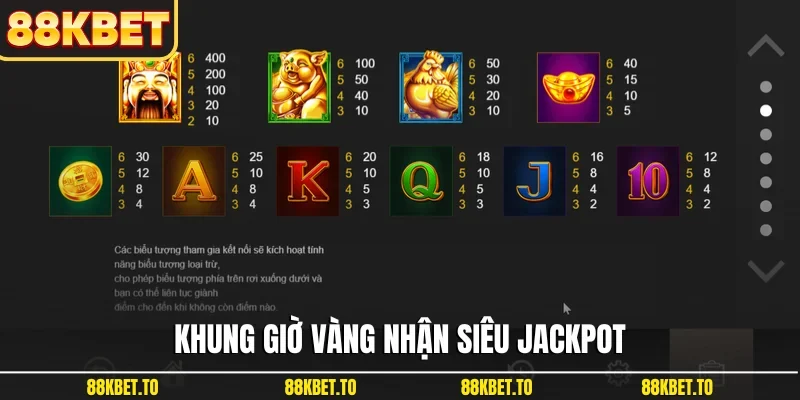 Khung giờ vàng nhận siêu jackpot