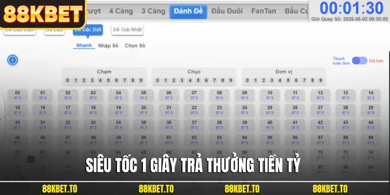 Siêu tốc 1 giây trả thưởng tiền tỷ